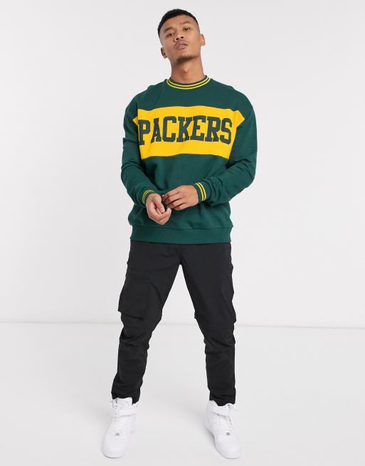 ASOS DESIGN oversized double layer hoodie with NFL Packers print