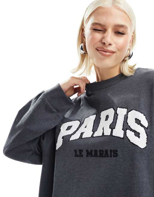 Dsgn Studio Slogan Oversized Sweater And Legging Set