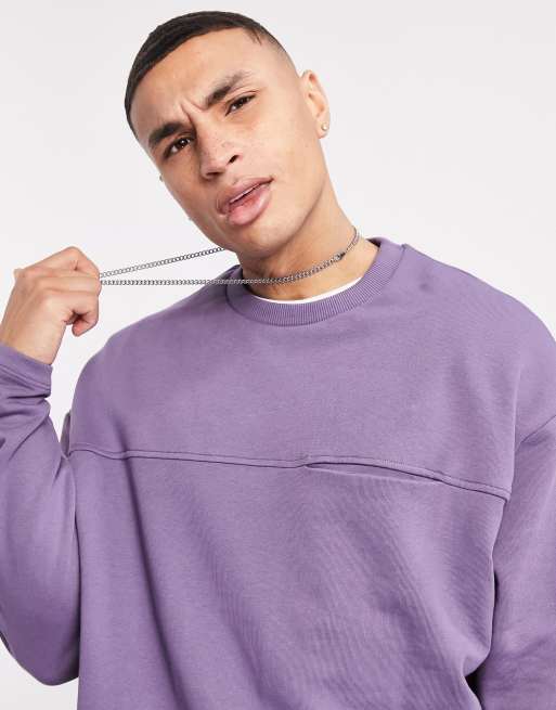 Purple best sale oversized sweatshirt