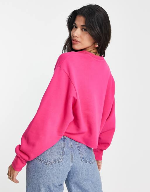 Hot pink best sale sweat shirt