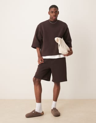 Asos Design Oversized Sweatshirt With Short Sleeves