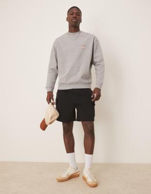 Asos Design Oversized Sweatshirt With Shrimp Prints