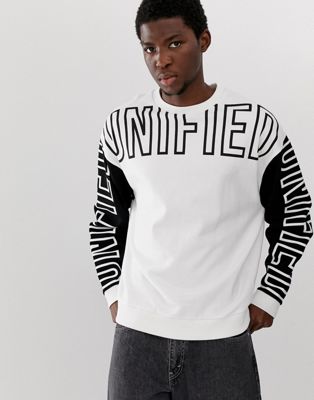 ASOS DESIGN oversized sweatshirt with slogan text print | ASOS