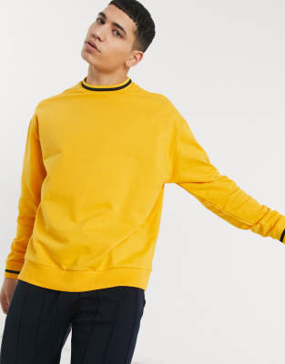 yellow oversized sweatshirt