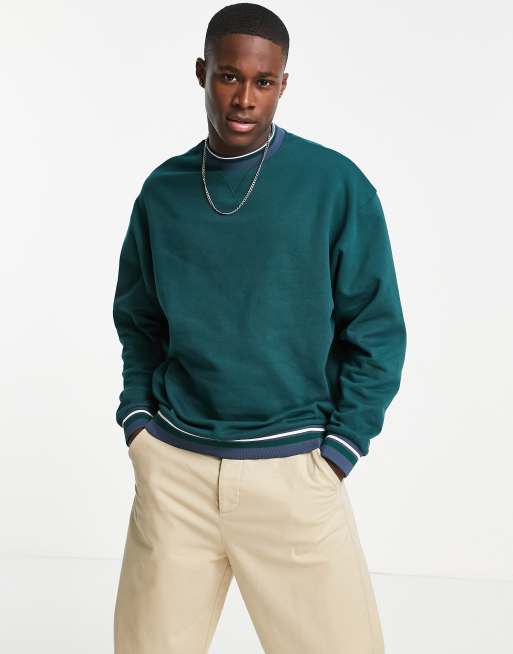 Forest green outlet crew neck sweatshirt