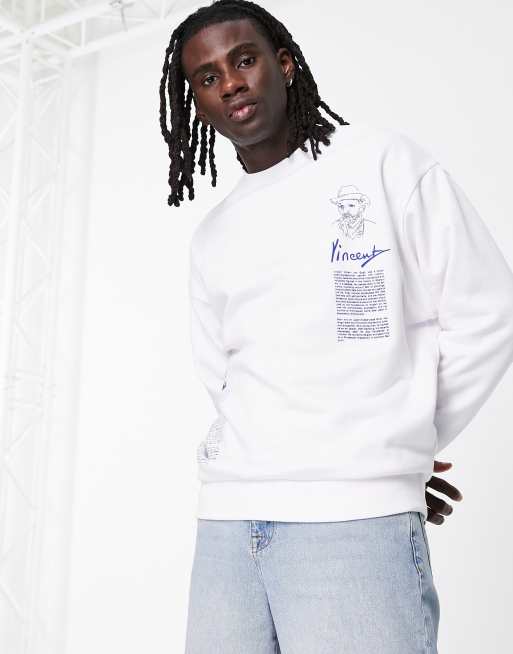 Asos cheap white sweatshirt