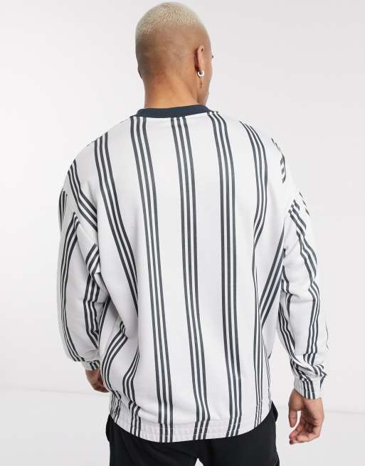 Vertical striped sweatshirt sale