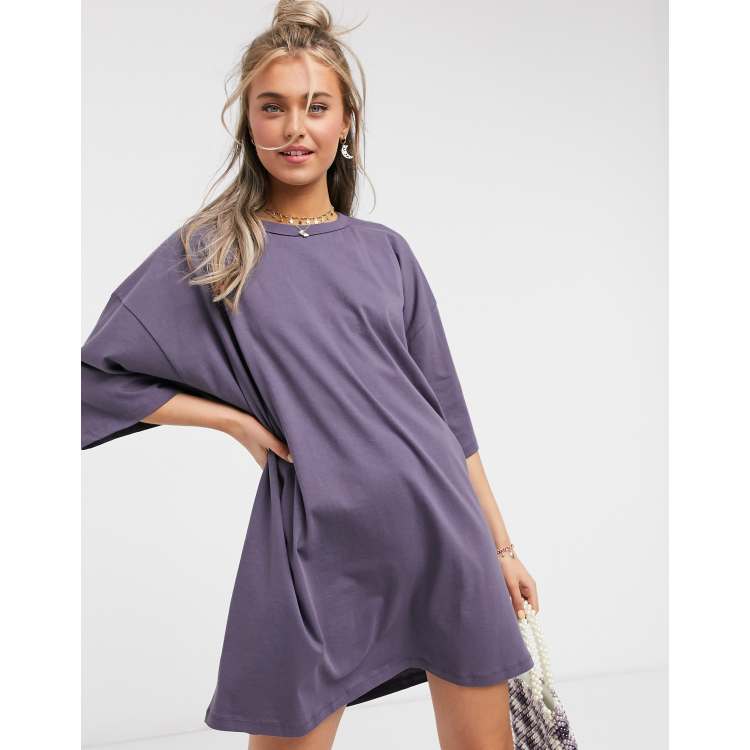 ASOS DESIGN oversized t shirt dress in grey ASOS