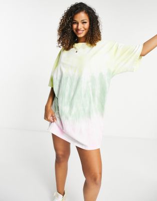 pastel tie dye shirt dress