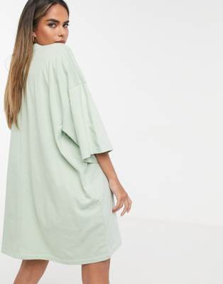 asos green shirt dress