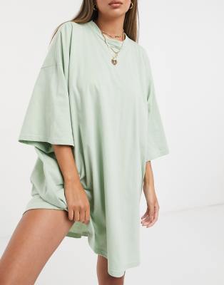 asos green shirt dress