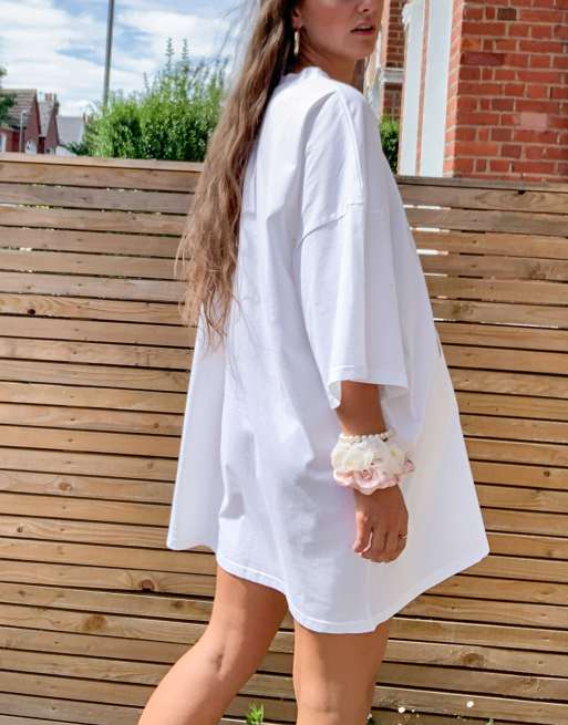 Asos white 2024 t shirt dress