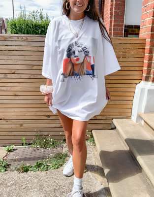 graphic oversized t shirt dress