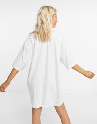 asos white t shirt dress