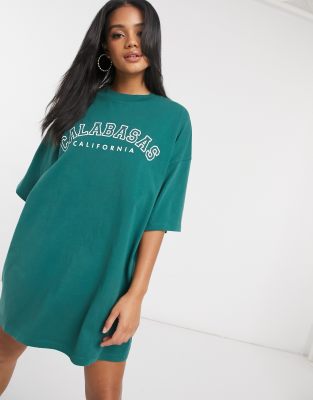 asos green shirt dress