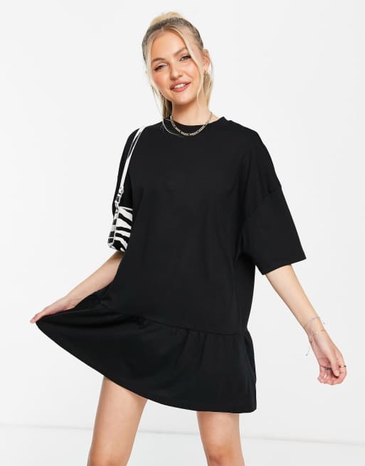 Asos black hotsell frill dress