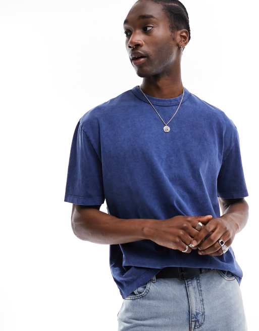 ASOS DESIGN - Oversized T-shirt i blå vask