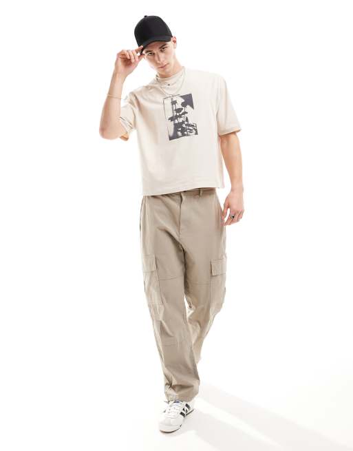 ASOS DESIGN - Oversized T-shirt i firkantet pasform med blomsterprint på brystet, 2 af 4