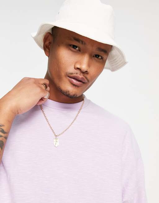  ASOS DESIGN - Oversized t-shirt i lilla kraftigt materiale, 3 af 4