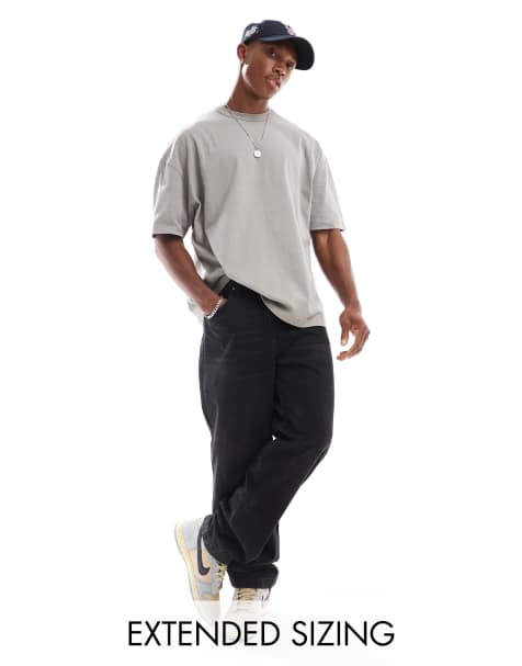 ASOS DESIGN - Oversized T-shirt i vasket grå - view 1