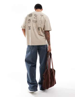Asos Design Oversized T-shirt In Gray