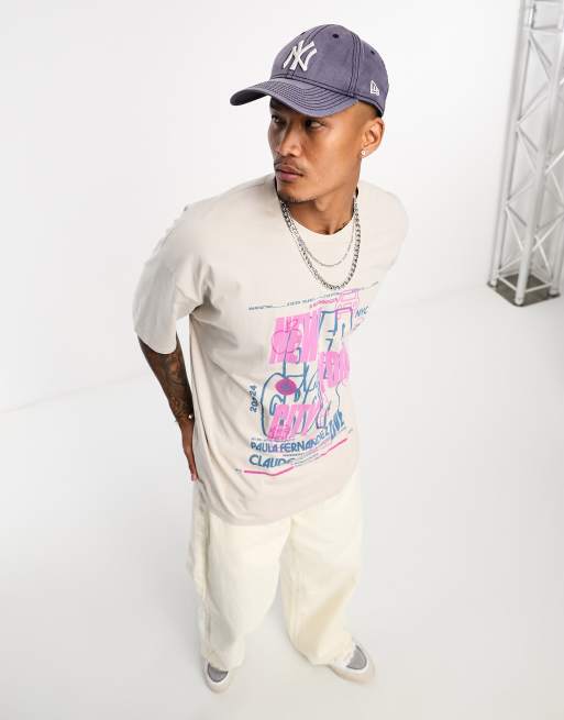 ASOS DESIGN NFL oversized t-shirt with NY Giants applique