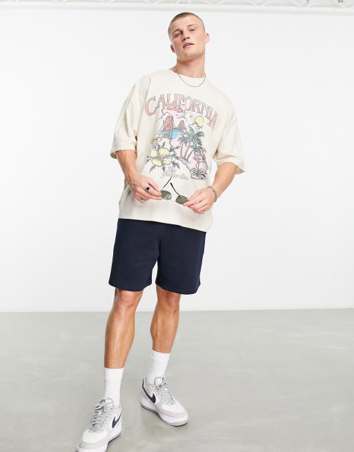 Beige t shirt mens outfit store