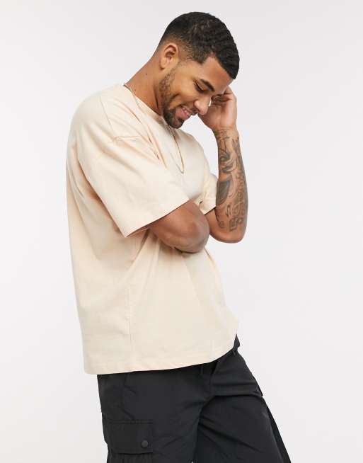 ASOS DESIGN oversized t-shirt in beige | ASOS