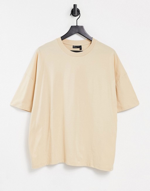 ASOS DESIGN oversized t-shirt in beige | ASOS
