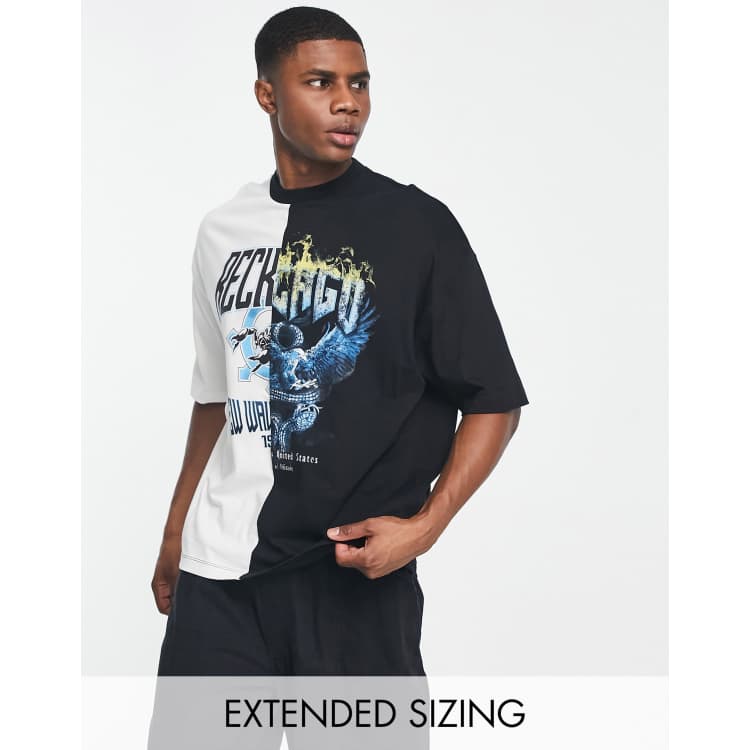 Black and hot sale white oversized shirt