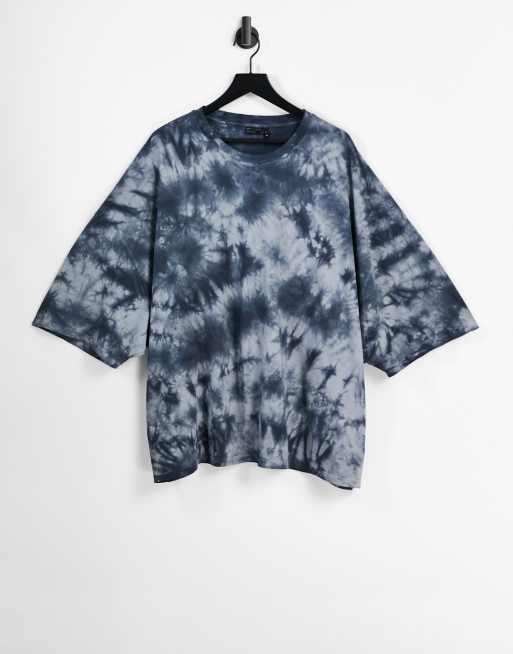 ASOS DESIGN oversized t-shirt in black & gray tie dye | ASOS