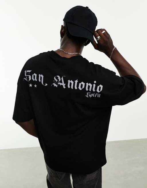 ASOS Design Oversized T-Shirt in Black with Back Los Angeles Print