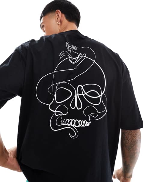ASOS DESIGN oversized t-shirt in black with back print - view 1