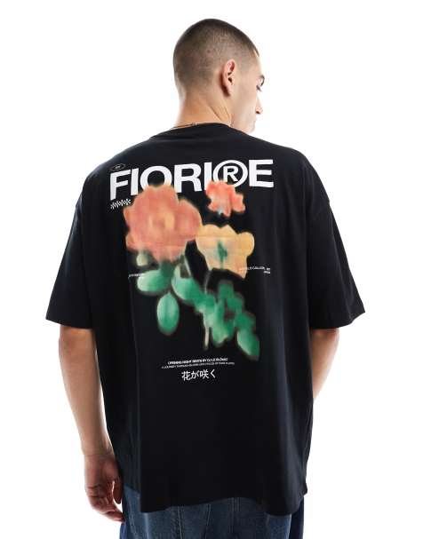 ASOS DESIGN oversized t-shirt in black with back print - view 1