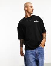 ASOS DESIGN oversized t-shirt in black with back Los Angeles print