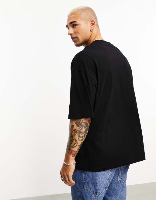 ASOS DESIGN oversized T-shirt in black with Los Angeles print