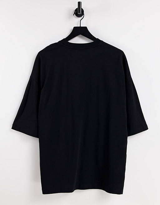 ASOS Herren Kleidung Tops & Shirts Shirts Lange Ärmel Long sleeve oversized t-shirt in dark 