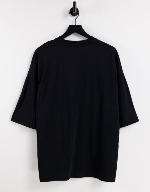 ASOS DESIGN oversized T-shirt in black with Los Angeles print