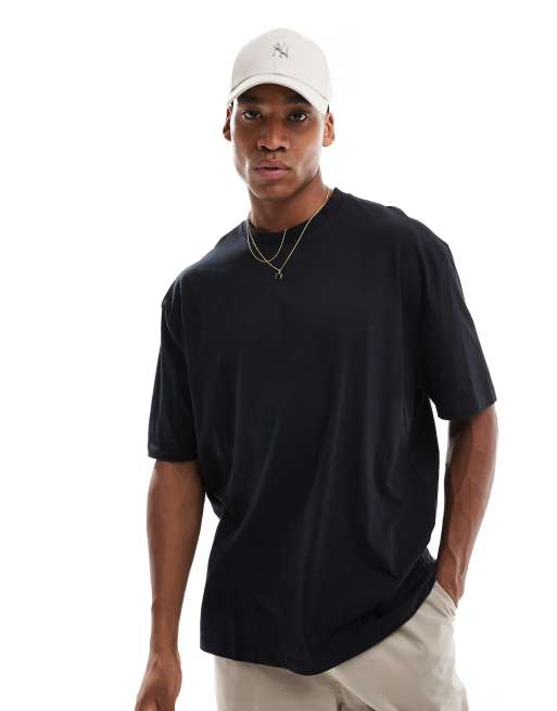 ASOS DESIGN oversized t-shirt in black with Palm Springs back print, 3 of 4