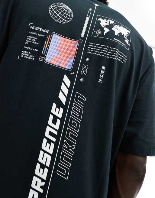 ASOS DESIGN oversized t-shirt in black with photographic spine print, 2 of 4