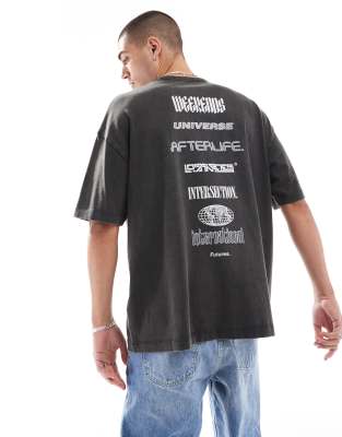 Asos Design Oversized T-shirt In Black