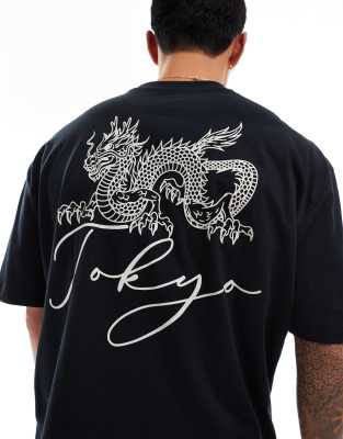 Tシャツ・カットソー RONRON PUPPY TAILS OVER FIT T SHIRT BLACK PUPPY TAILS OVER FIT T SHIRT BLACK - RONRON 론론