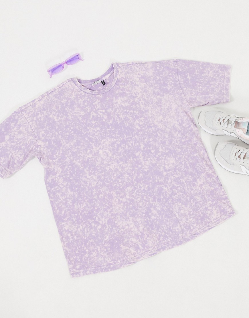 ASOS DESIGN oversized t-shirt in bleach wash-Purple
