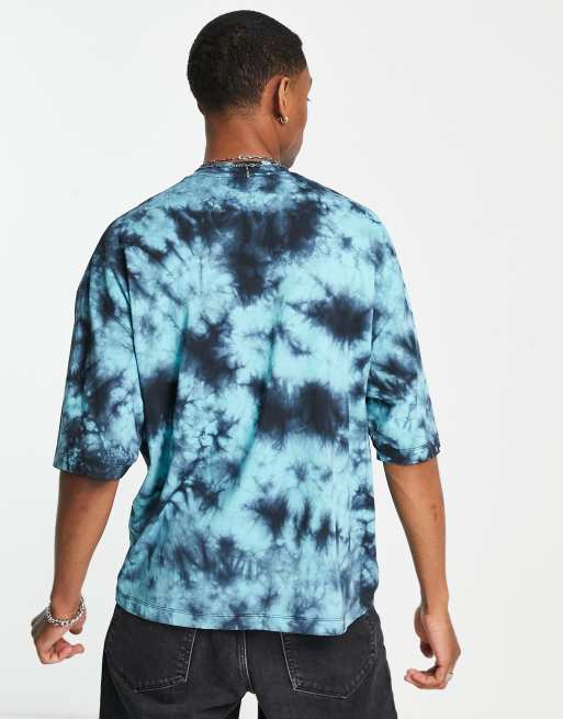 Blue and black hot sale tie dye shirt