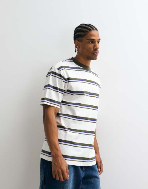ASOS DESIGN oversized t-shirt in blue stripe, 5 of 5