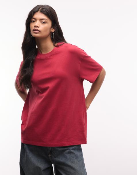 ASOS DESIGN oversized T-shirt in bordeauxrood - view 1
