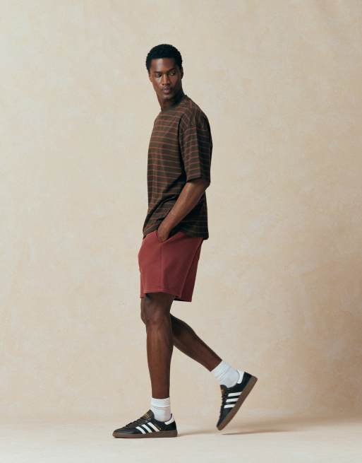 ASOS DESIGN oversized t-shirt in brown stripe, 5 of 5