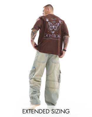 Asos Design Oversized T-shirt In Brown