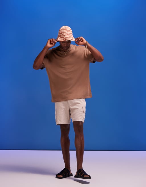 ASOS DESIGN oversized t-shirt in brown with leisure club back print, 2 of 4