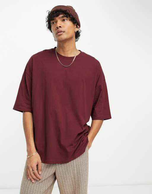 Burgundy t clearance shirt